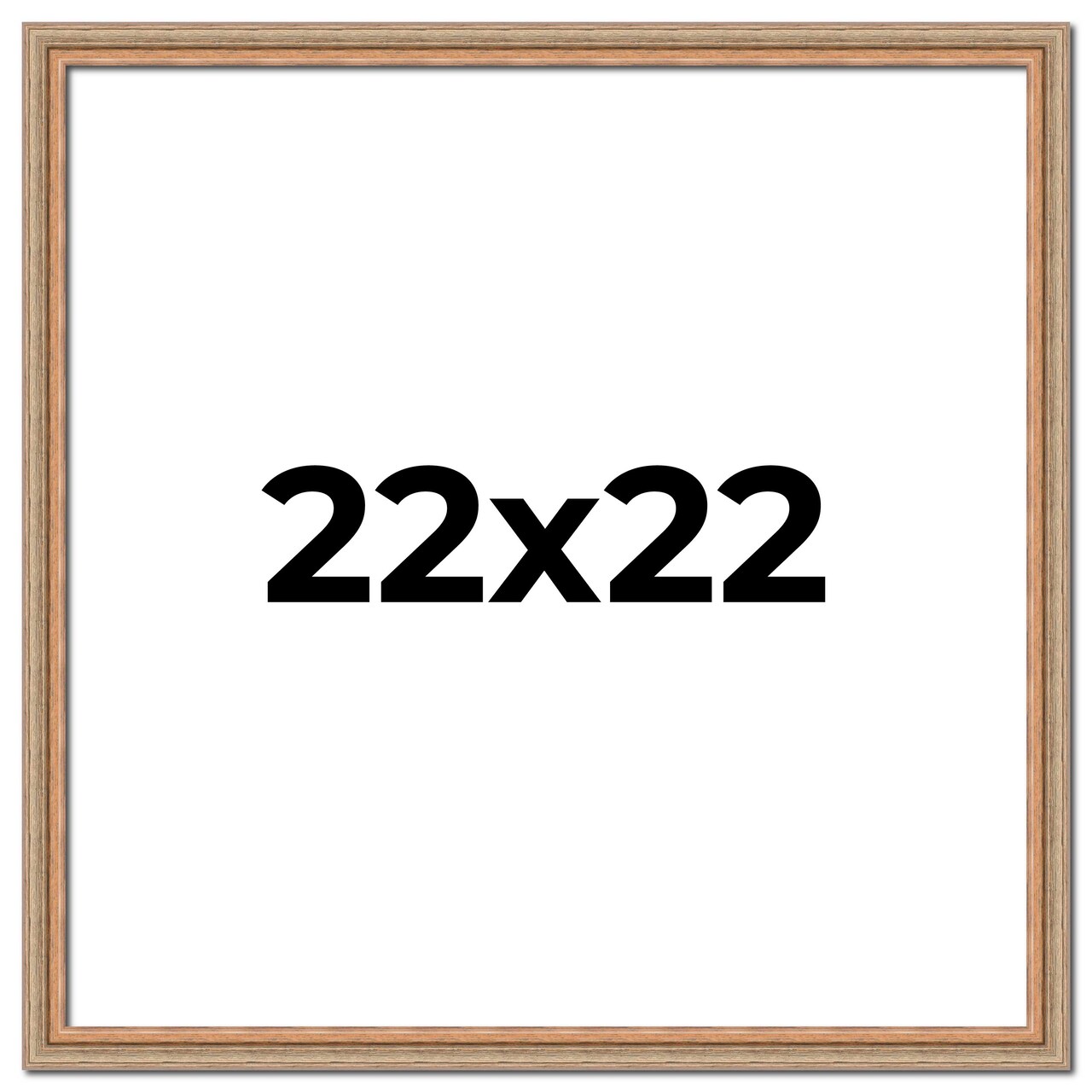 Square Deco Brown Picture Frame - UV Acrylic, Foam Board Backing, Hanging Hardware